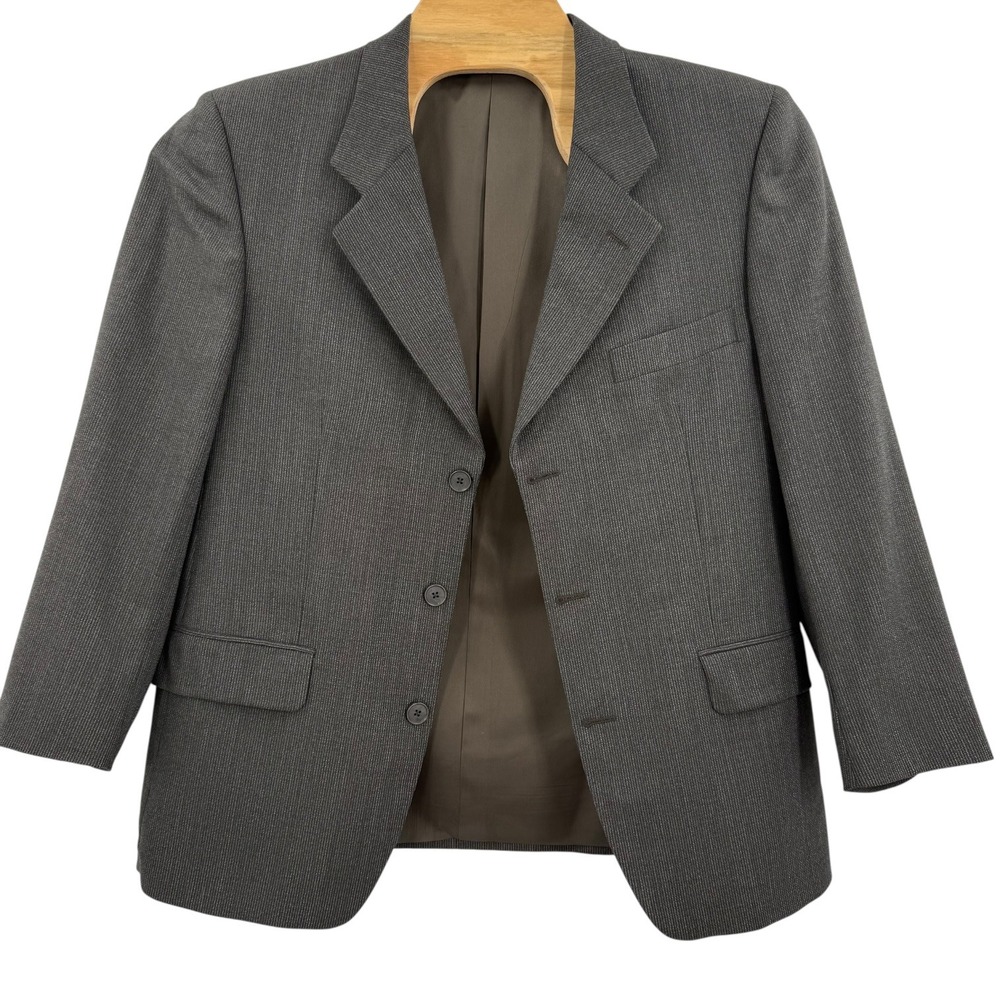 Yves Saint Laurent Men's Striped 100% Worsted Wool Blazer Jacket